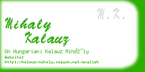 mihaly kalauz business card
